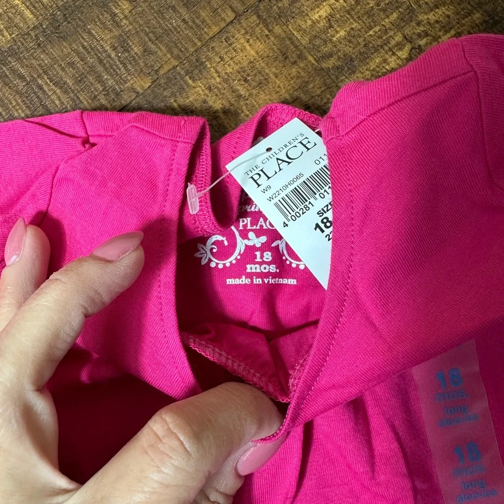 NWT The Children’s Place 18 Months Pink Long Sleeve‎ Shirt